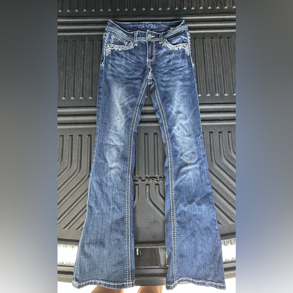 Grace Dark Blue Flare Jeans